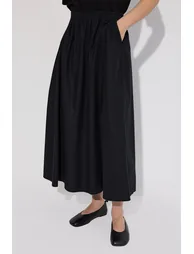 ELASTICATED WAIST LINEN SKIRT - 4