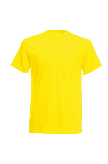 Fruit Of The Loom Mens Screen Stars Original Full Cut Short Sleeve T-Shirt - Yellow