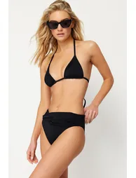 Black Knotted Bikini Bottom - 2