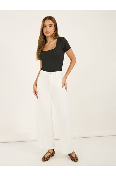 Wide Leg High Rise Stretchable Jeans