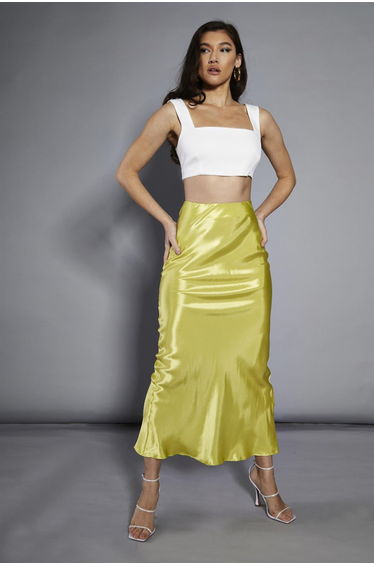 White Square-Neck Sleeveless Crop-Top