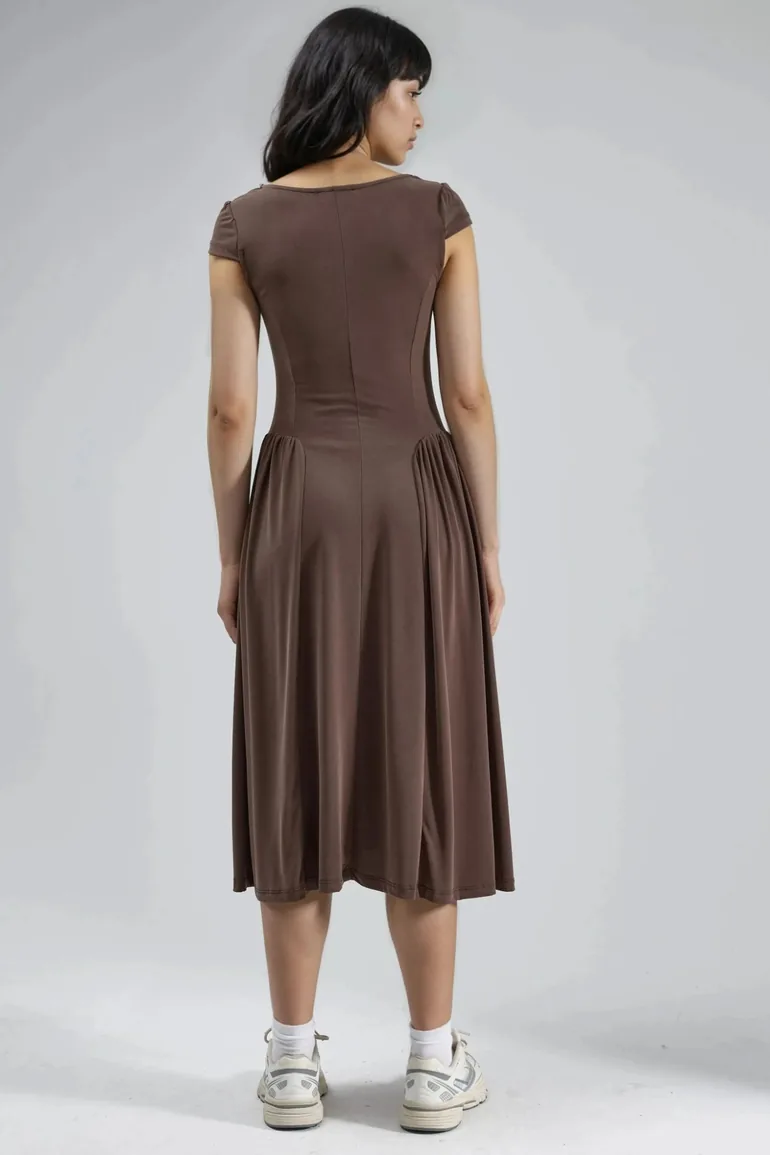 BUSEM Paneled Knit Midi Dress - 2