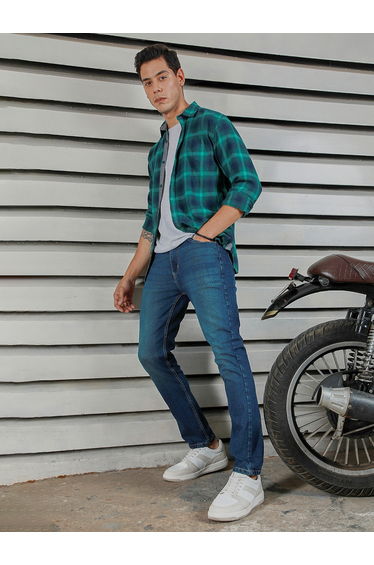 Mid Rise Whiskered Regular Fit Jeans
