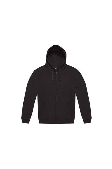 B&C Childrens/Kids Full Zip Hoodie - Black