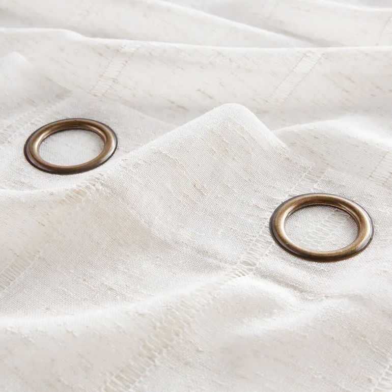 ستارة فوال كتان و بوليستر بفتحة حلقات - 3