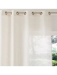 ستارة فوال كتان و بوليستر بفتحة حلقات - 2