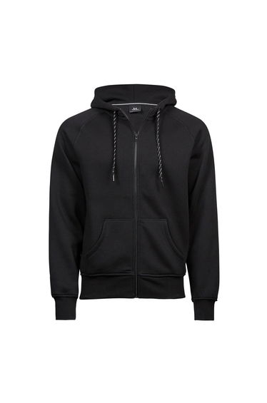 Tee Jays Mens Fashion Zip Hooded Sweatshirt - Black