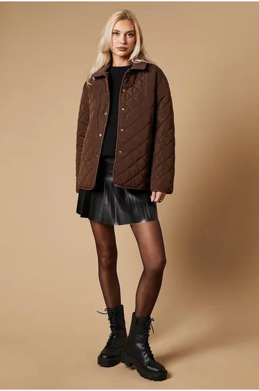 Padded Cord Collar Jacket