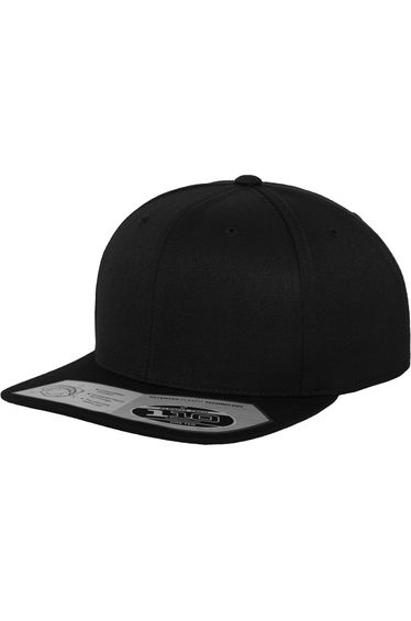 Yupoong Flexfit Unisex 110 Plain Fitted Snapback Cap (Pack of 2) - Black