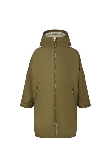 TriDri Childrens/Kids Changing Robe - Olive/Natural
