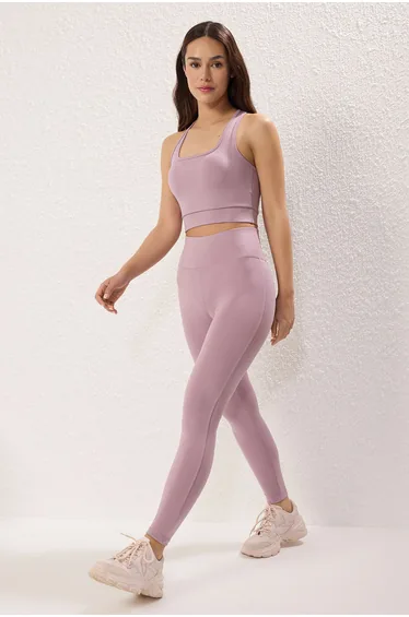 Sports Leggings - Pink - High Waist