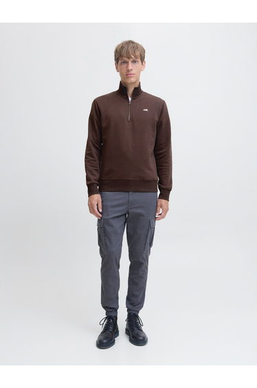 JREBREBEL Half-Zip Knit Sweater