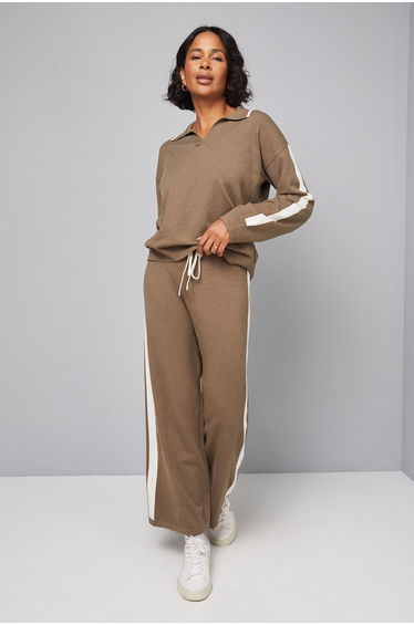 Tipped Side Stripe Knitted Trouser