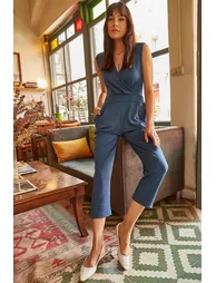 Jumpsuit - Navy blue - Fitted - 1