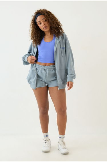 DSGN Studio Training Club Lightweight Zip Through Hoodie - slate blue