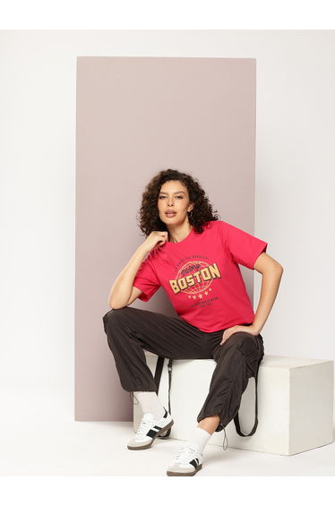 Women Oversized Crew Neck T-Shirt