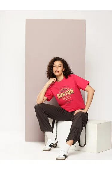 Women Oversized Crew Neck T-Shirt