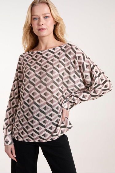 Geometric Print Blouse