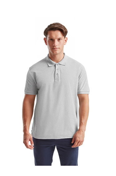 Fruit of the Loom Mens Heather Polo Shirt - Heather Grey