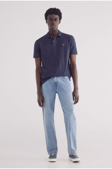 Essential regular fit piqué polo shirt