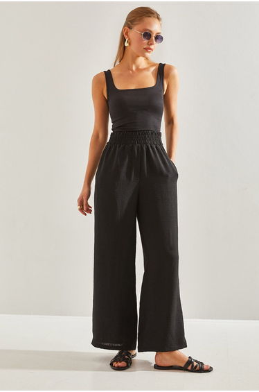 Women's Elastic Waist Trousers
