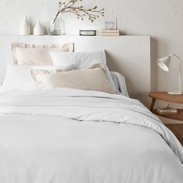 شرشف سرير قطن سادة - 1