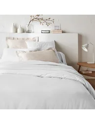 شرشف سرير قطن سادة - 1