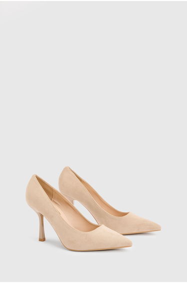 Lexie Faux Suede High Heeled Court Shoes