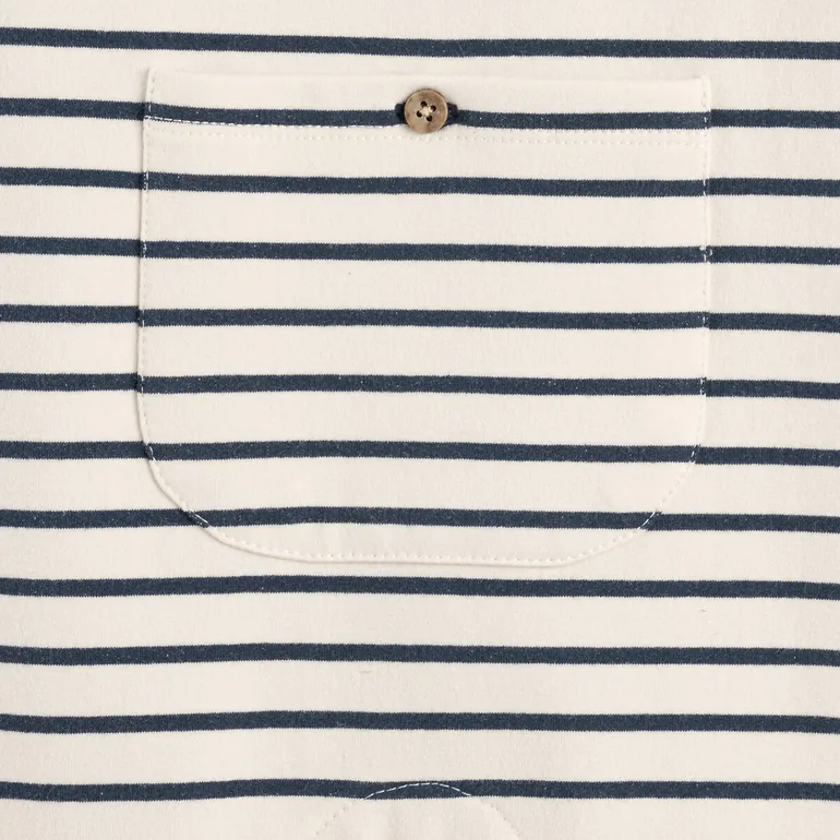 Striped All-in-One in Cotton Fleece - 3