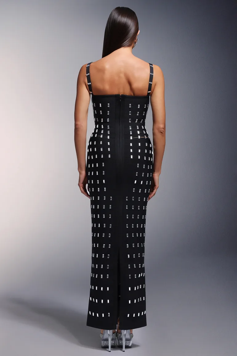 Naya Hollow Diamond Bandage  Maxi Dress - 5