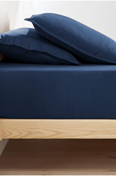 Linot 100% Washed Linen Fitted Sheet For Deep Mattresses (30cm)