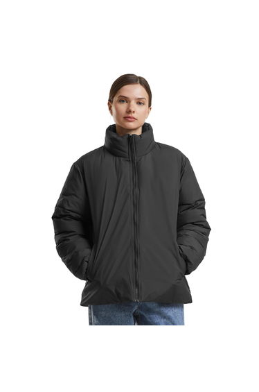Build Your Brand Womens/Ladies Loose Puffer Jacket - Black