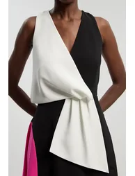 Soft Tailored Colour Block Detail Dress - 2