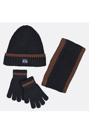 Hat, Snood and Gloves Set with Fleece Lining