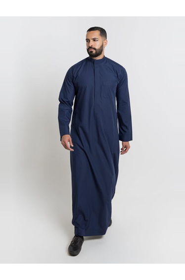 Men Classic Summer Thobe, Blue - 58inches