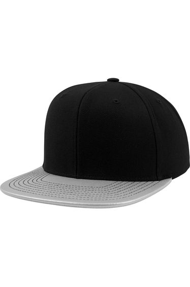 Flexfit Metallic Visor Snapback Cap - Silver