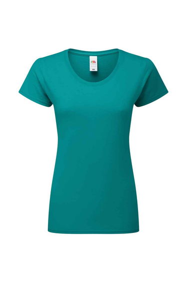 Fruit Of The Loom Womens/Ladies Iconic Ringspun Cotton T-Shirt - Ocean Teal
