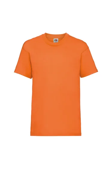 Fruit Of The Loom Childrens/Kids Unisex Valueweight Short Sleeve T-Shirt (Pack of 2) - Orange