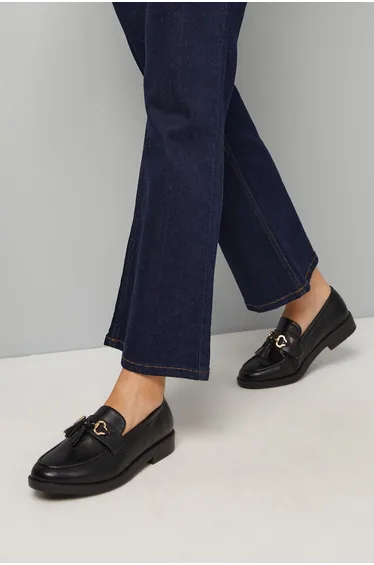Wide Fit Petunia Faux Leather Tassel Loafers