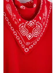 Red Oversize Detachable Shawl Detailed Knitwear Sweater - 6
