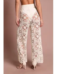 Crochet Wide Leg Wedding Trouser - 3