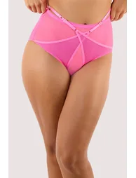 Eddie Neon Pink Crossover High Waist Brief