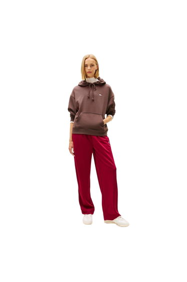 Tommy Jeans Womens/Ladies Badge Relaxed Fit Hoodie - Walnut