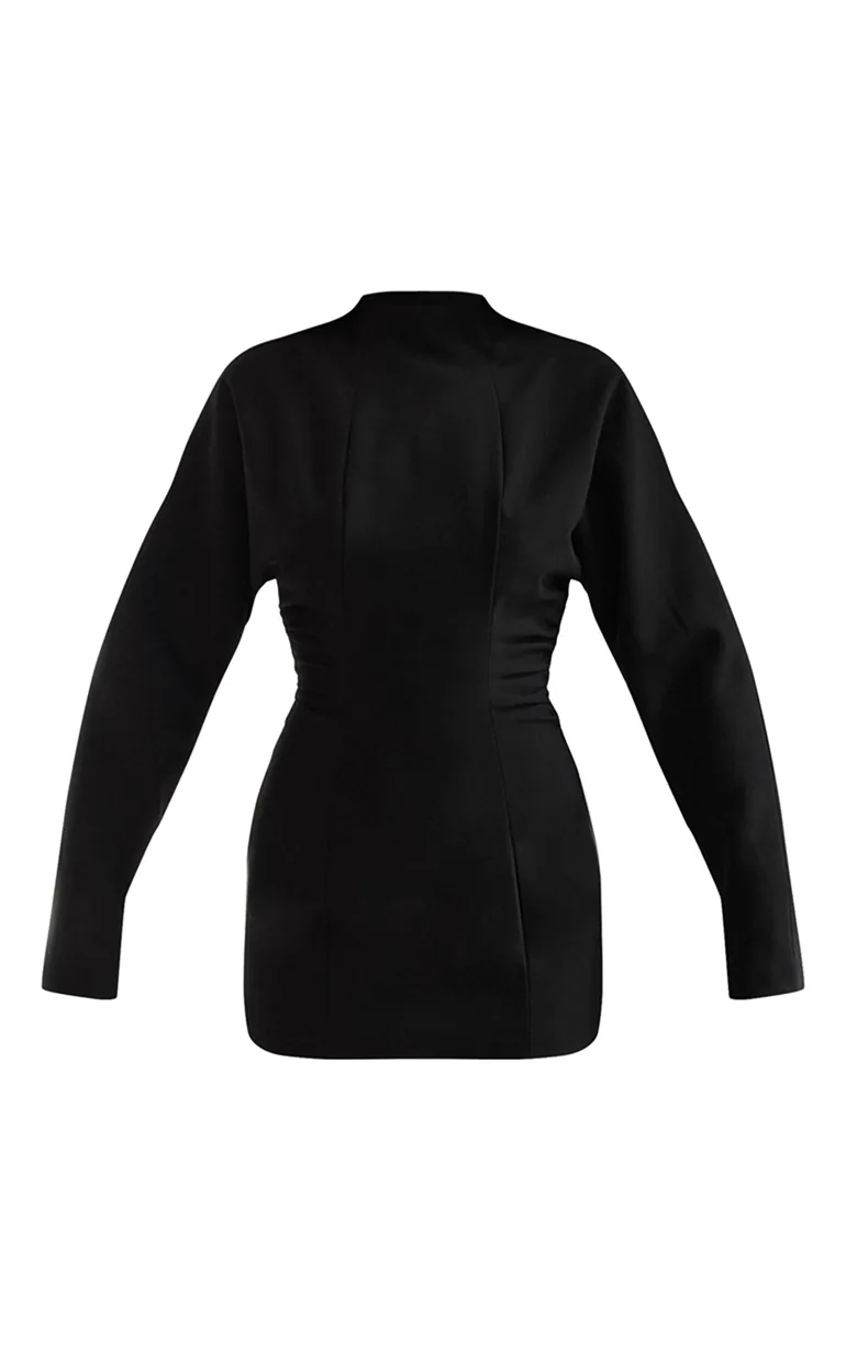 long sleeve wrap sequin dress Black Sequin Long Sleeve Wrap Maxi Dress