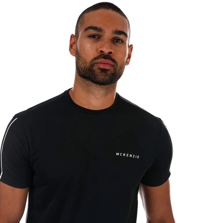 Men's McKenzie Axton Poly T-Shirt/Shorts Set in Black - 4