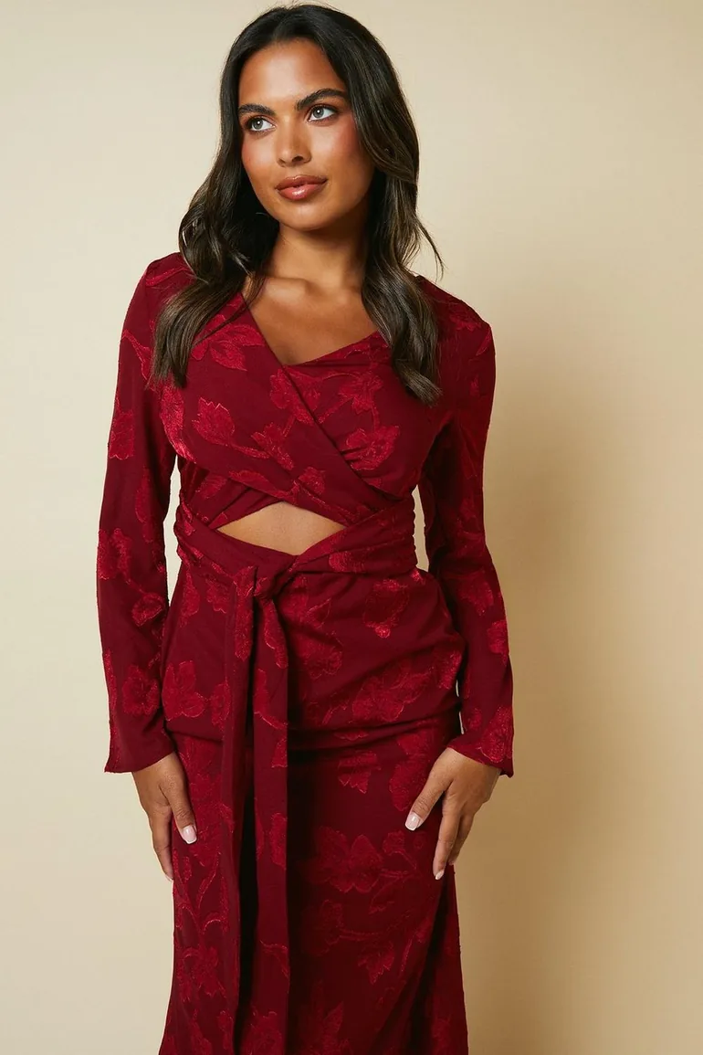 coast red satin dress Women's Crimson Sheath V-Neck Taffeta Midi S/M/L/XL/XXL Dark Scarlet MEAN BLVD Dark Scarlet / XXL stopping piece Shop Debut London By Coast