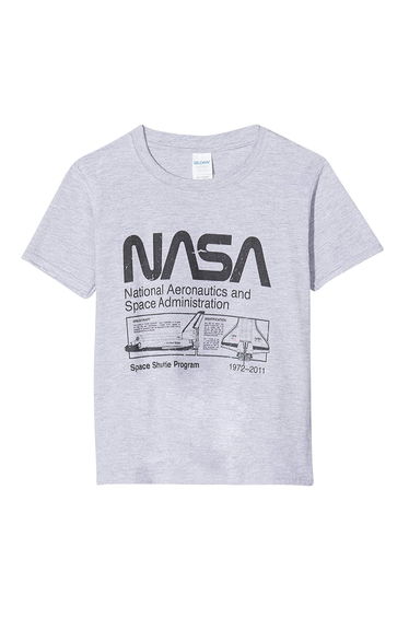NASA Mens Space Shuttle T-Shirt - Sports Grey