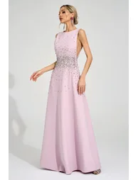 Shakespeare Light Pink Diamond Maxi Dress - 5