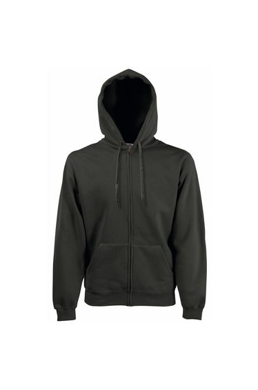 Fruit Of The Loom Mens Premium 70/30 Hooded Zip-Up Sweatshirt / Hoodie - Charcoal