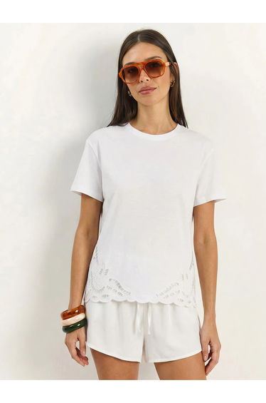 LUCCI Embroidered Crew Neck T-Shirt